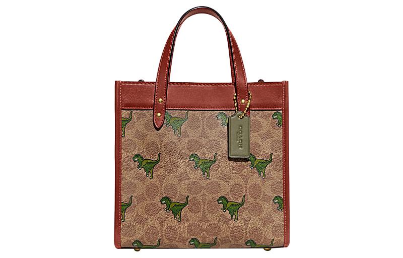 

COACH Полевая холщовая сумка тоут из искусственной кожи