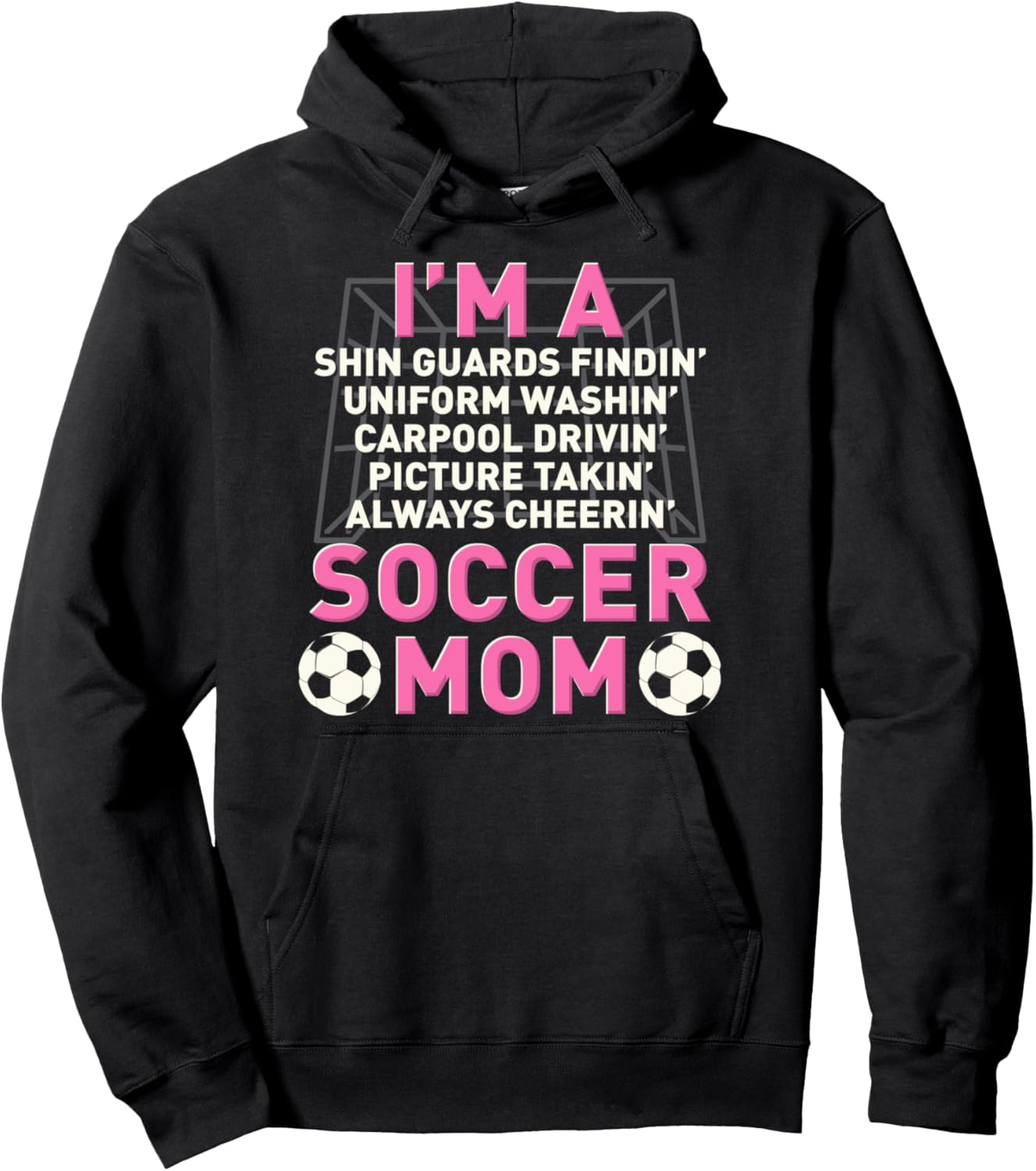 

Толстовка для футбольной мамы Soccer Mom, черный