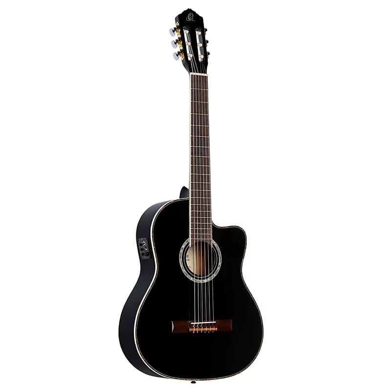 

Акустическая гитара Ortega Family Series Pro RCE141BK Acoustic-Electric Nylon Guitar. 52mm Nut Width