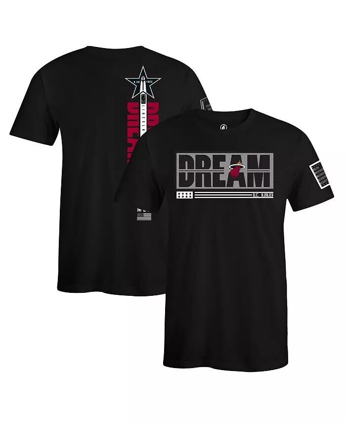 

Мужская и женская футболка x Black History Collection черная Miami Heat FISLL