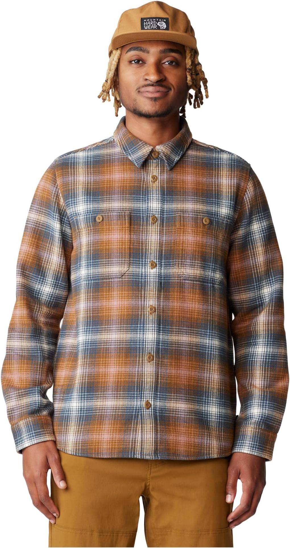 

Рубашка Mountain Hardwear Plusher Long Sleeve Shirt, цвет Golden Brown Ombre Buffalo Check Print