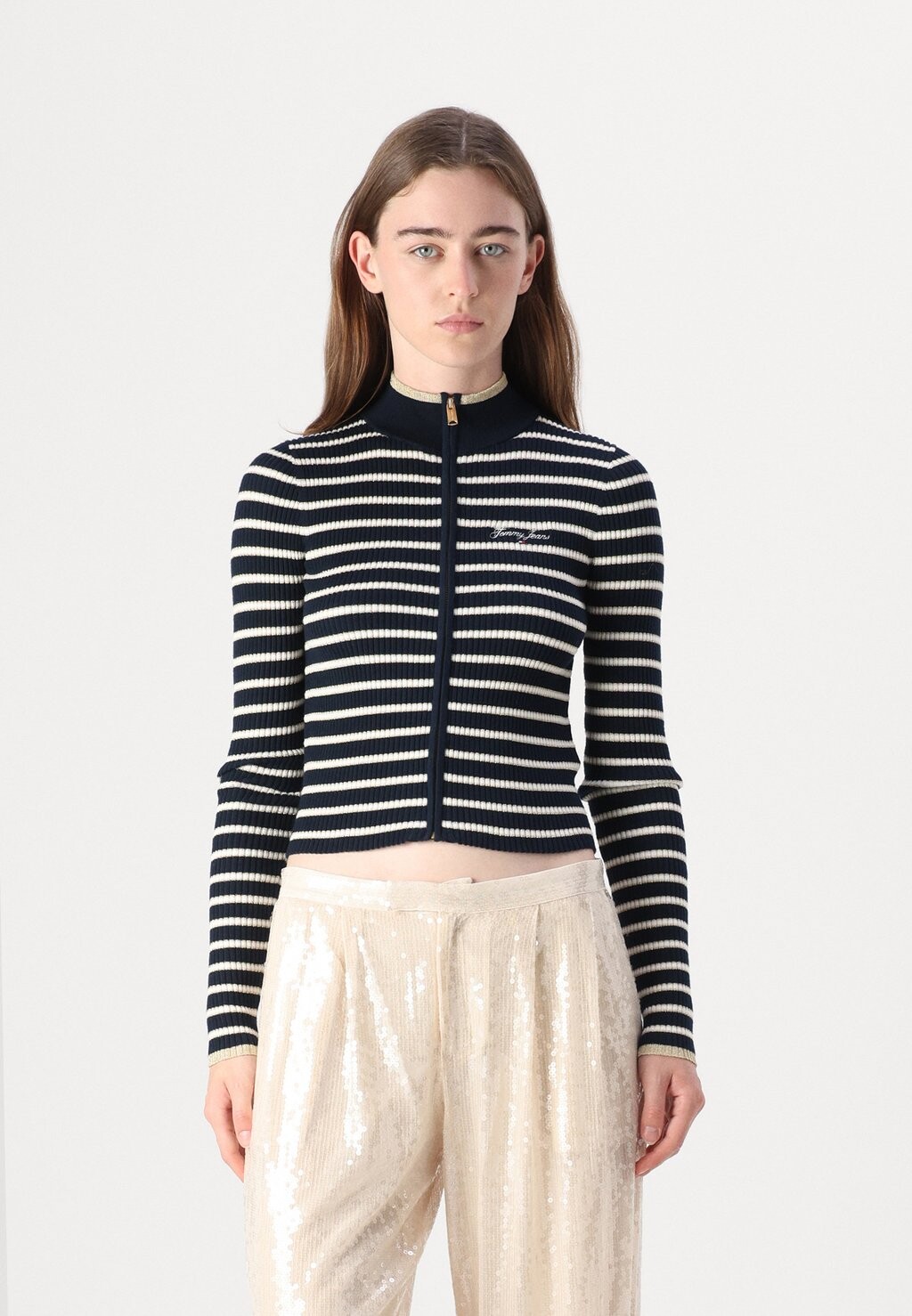 

Кардиган METALLIC TIP ZIP Tommy Jeans, темно-синий