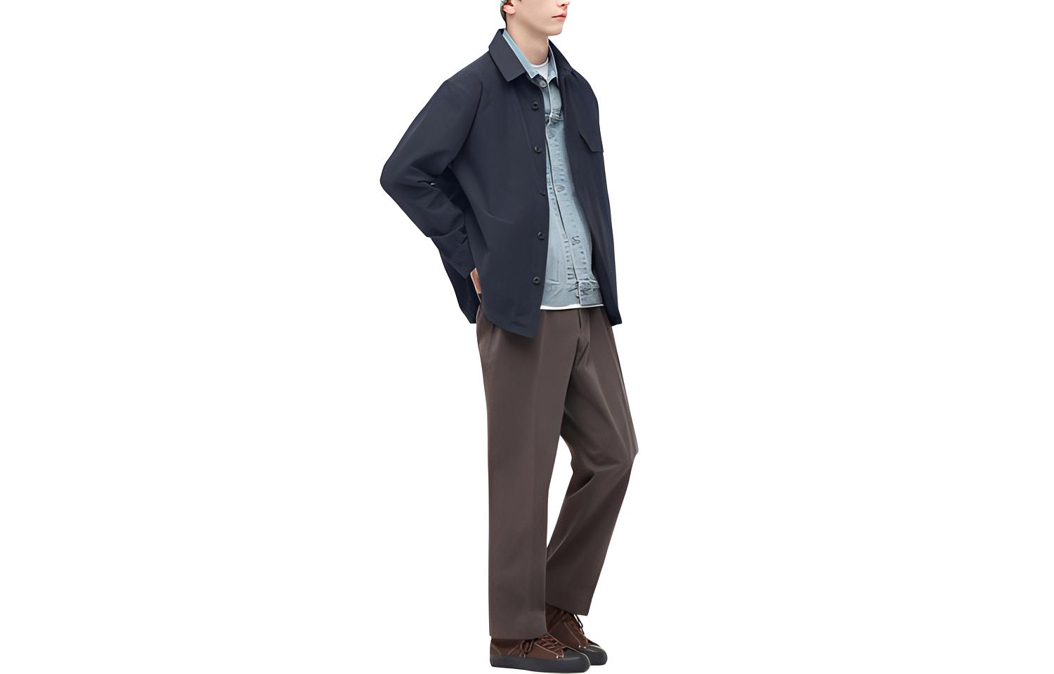 

UNIQLO Куртка унисекс темно-синяя, Navy Blue
