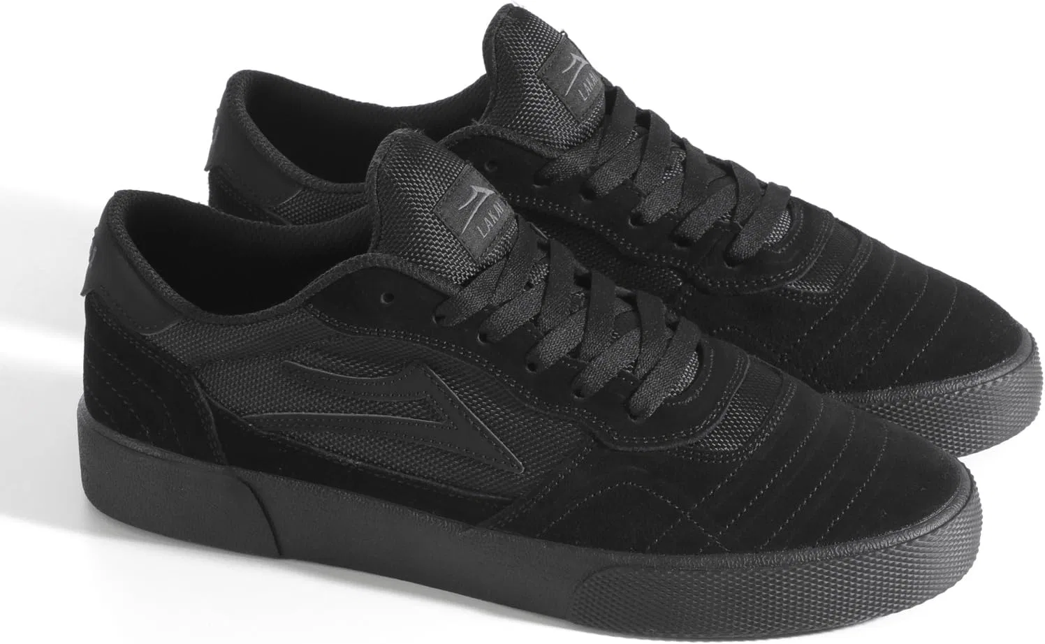 Мужские низкие скейтбордистские кроссовки Lakai Cambridge, Black Black Suede — фото 4
