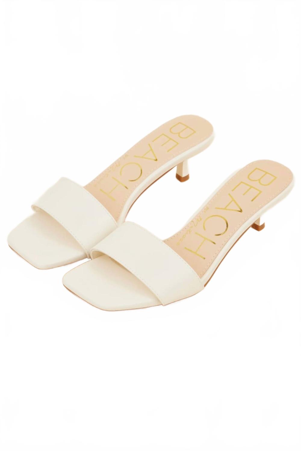 Women's Capricorn Kitten Heel Slide In Ivory Matisse