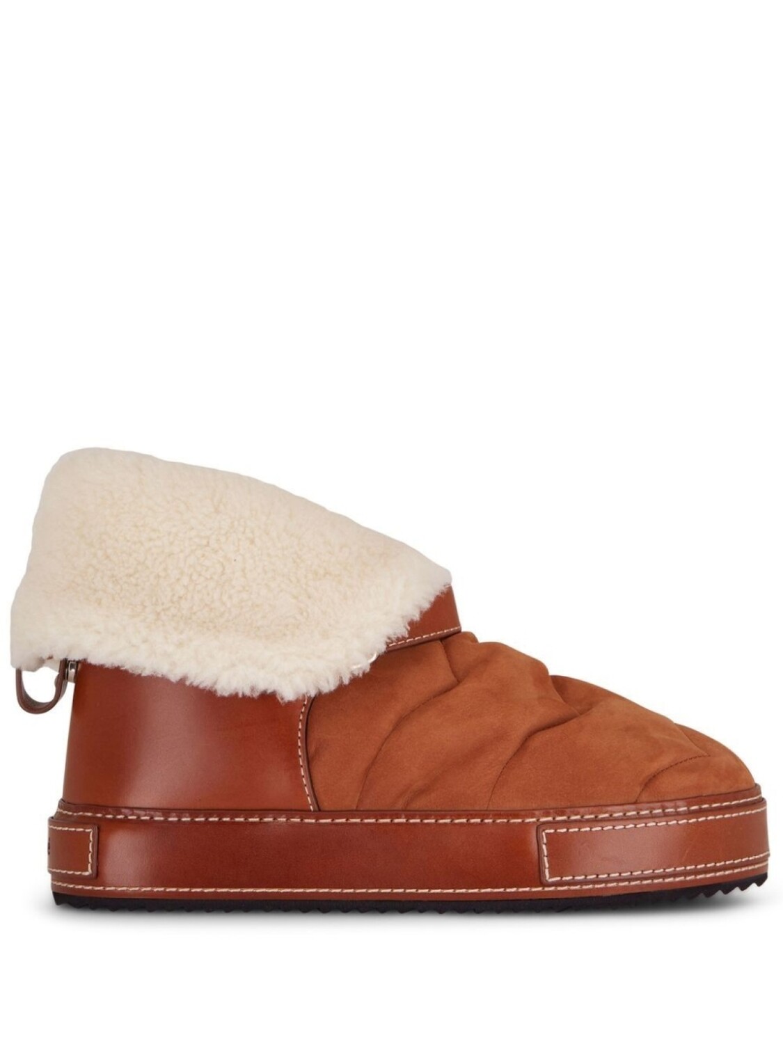 Chloé сапоги Maxie с овчиной, коричневый