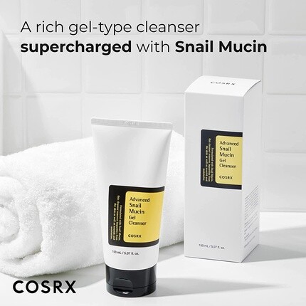 Крем для лица Cosrx — Advanced Snail Mucin Gel Cleanser 5 жидких унций / с фильтратом секрета улитки, 150 мл — фото 2