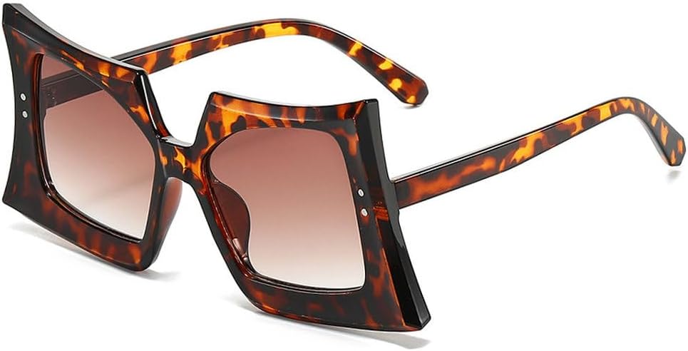 

Винтажные солнцезащитные очки неправильной формы для женщин, солнцезащитные очки с градиентными линзами, женские ретро-очки, защита от УФ-излучения UV400, очки для активного отдыха TKKTLLT, Leopard-brown