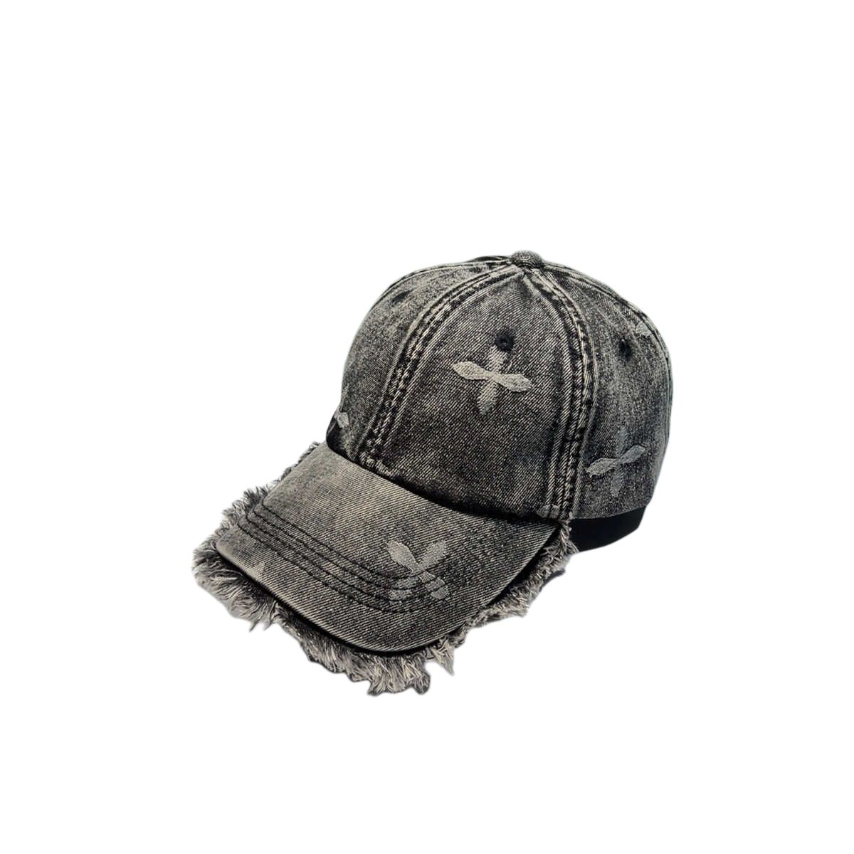 

Ai Jiawei Джинсовые Бейсболки Unisex AIJIAWEI, Crooks/серыйs Frayed Edge Baseball Cap-черно-серый