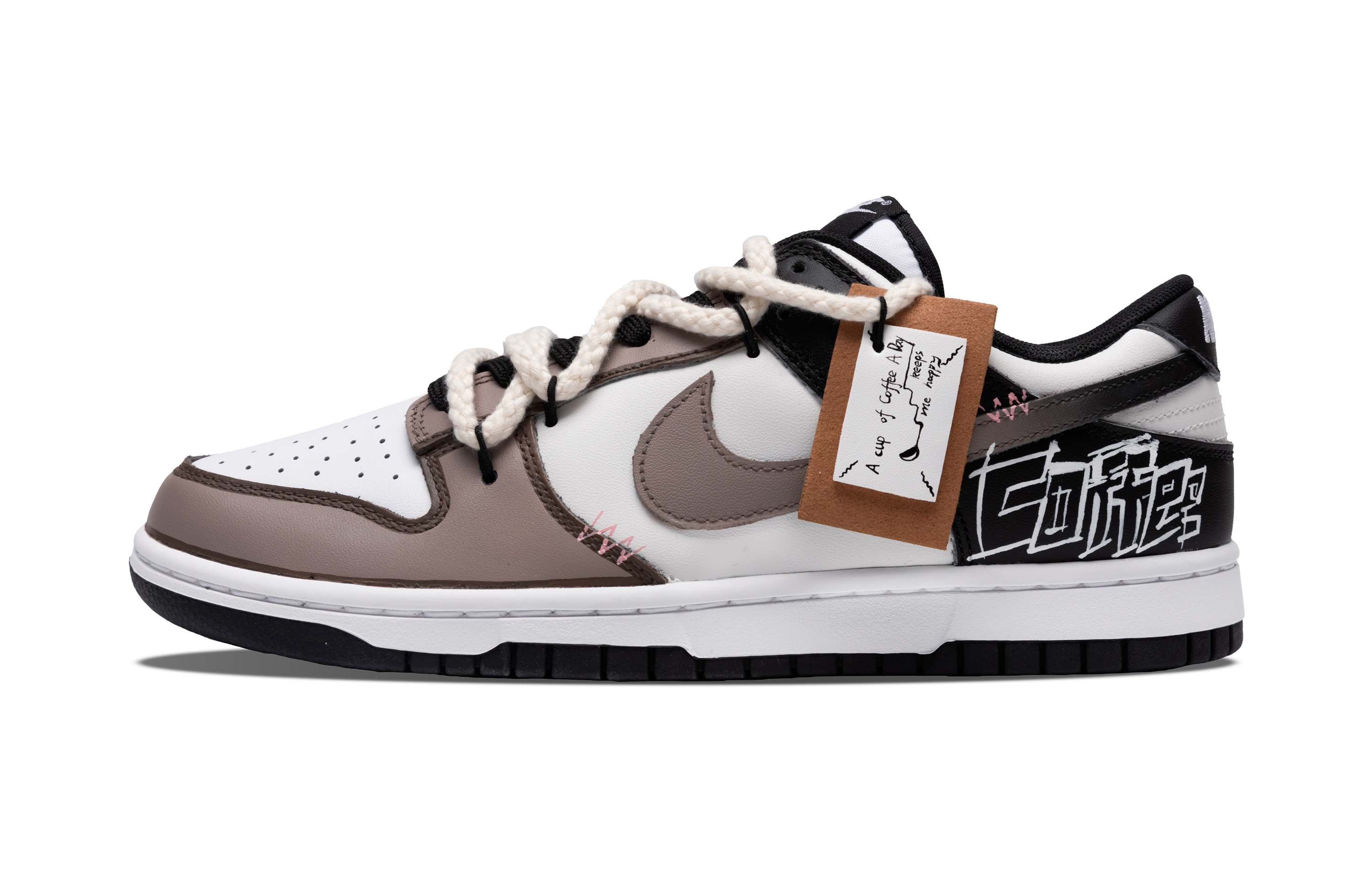 

Кроссовки Nike Dunk Skateboarding Shoes Unisex Low-top Brown, черный