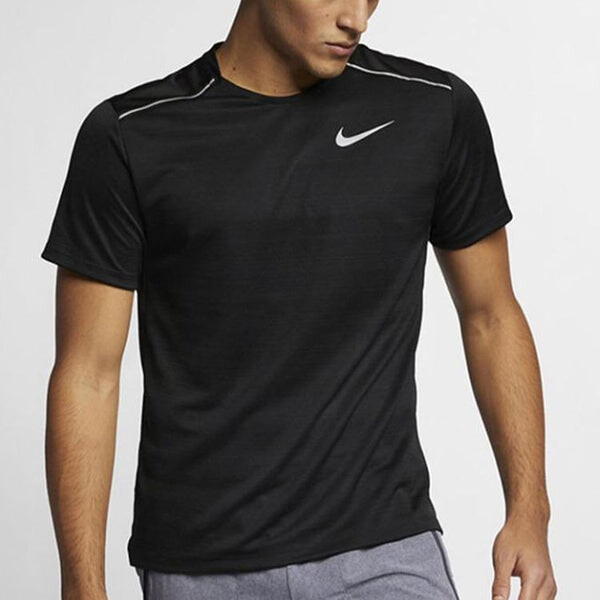 Футболка Nike Dri-fit Quick Dry Reflective Casual Sports Running Short Sleeve Black, черный — фото 3