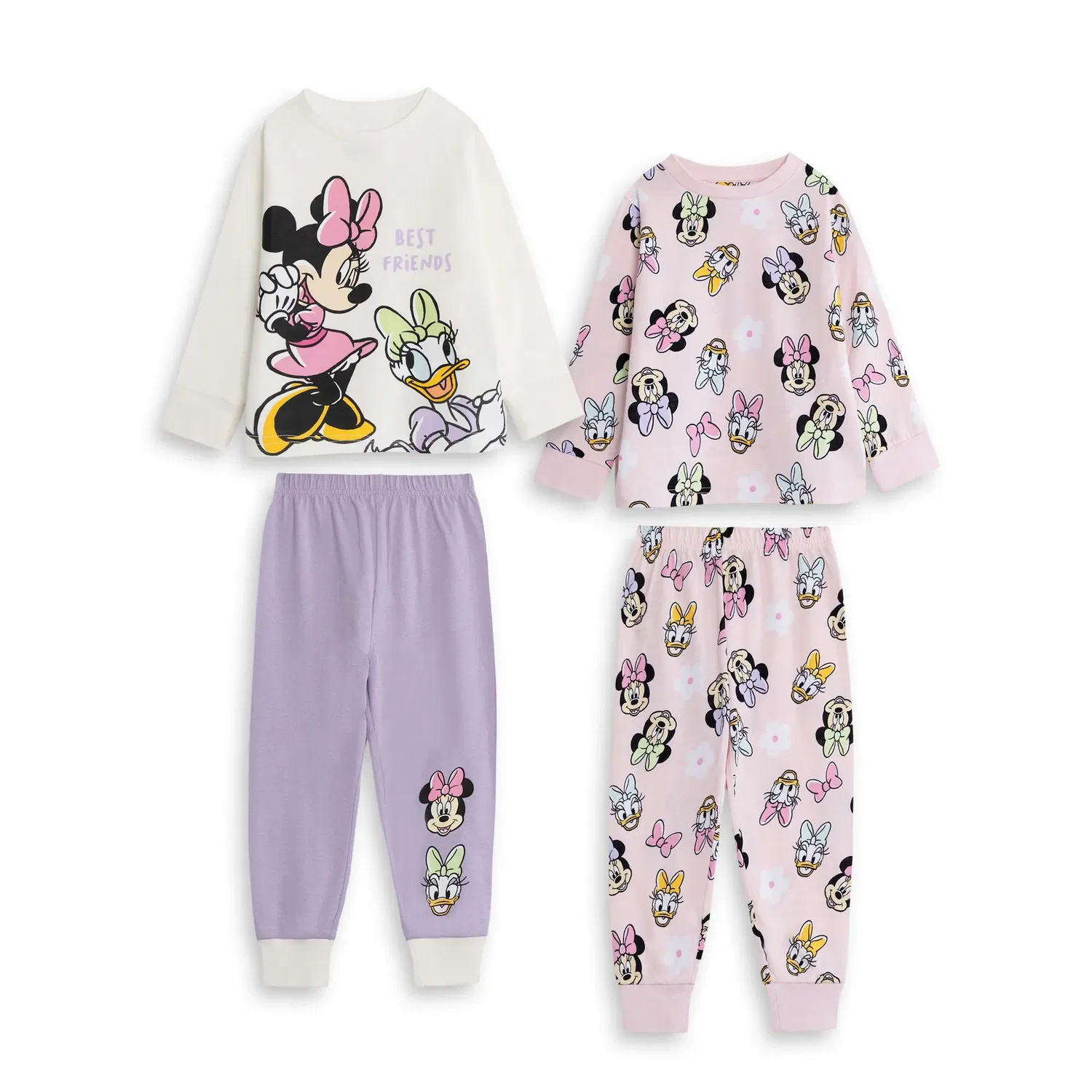 Пижама детская Disney Minnie Mouse & Daisy Duck, 2 шт., хлопок, мультиколор