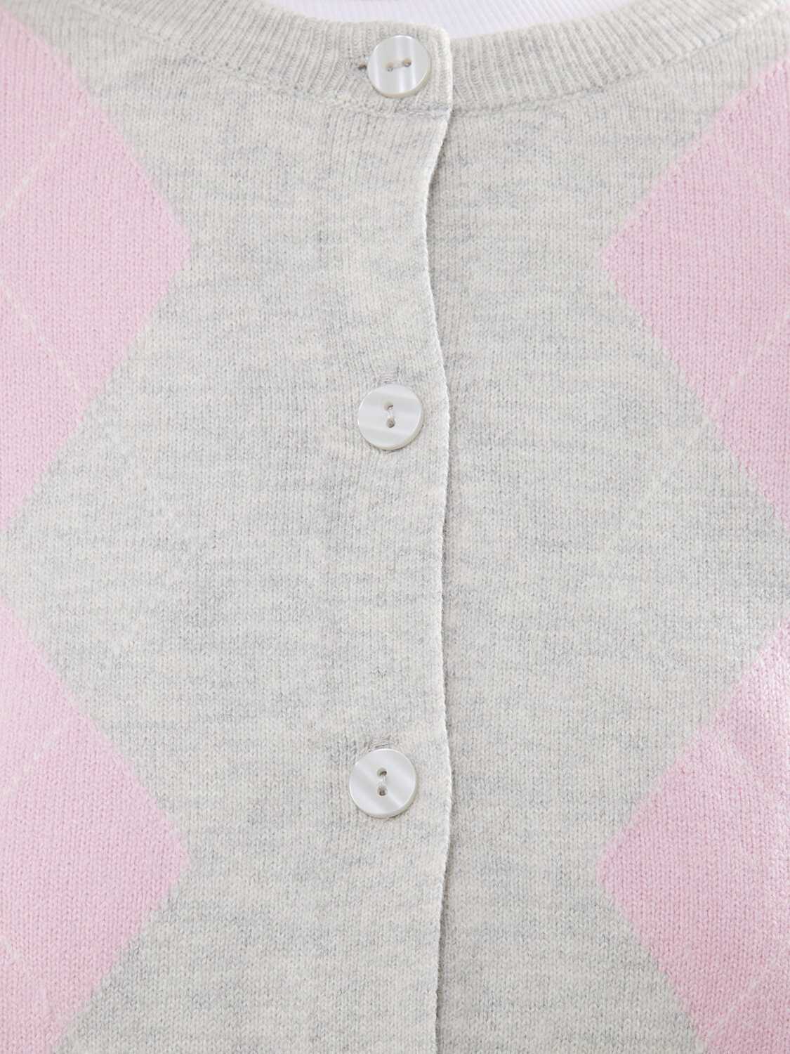 GAP Кардиган 'CASHSOFT ARGYLE' в светло-сером цвете — фото 2