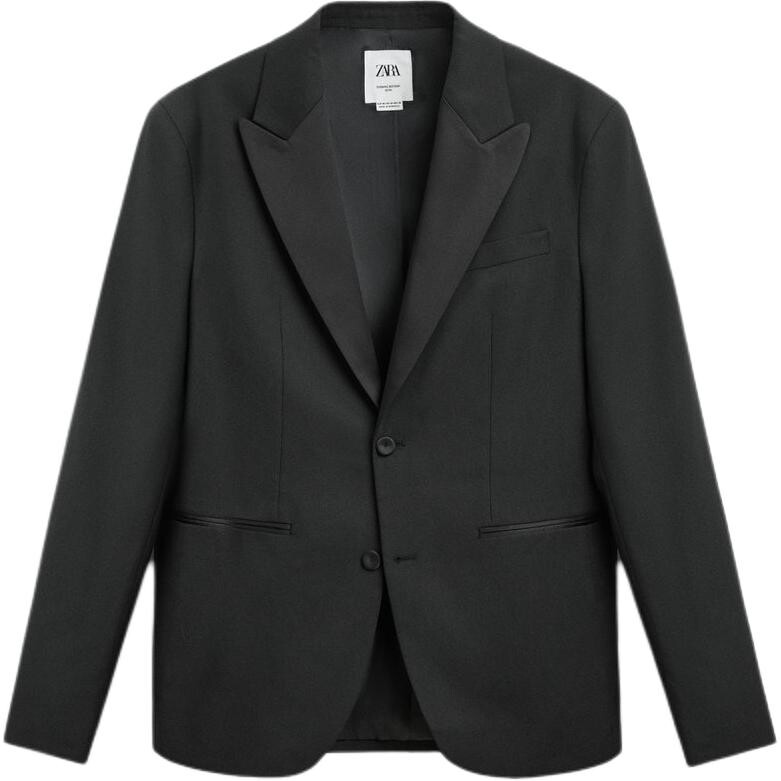 

Деловой костюм мужской черный Zara, черный