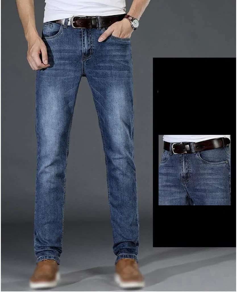 Джинсы классические, Cotton, slim-fit, белый — фото 4