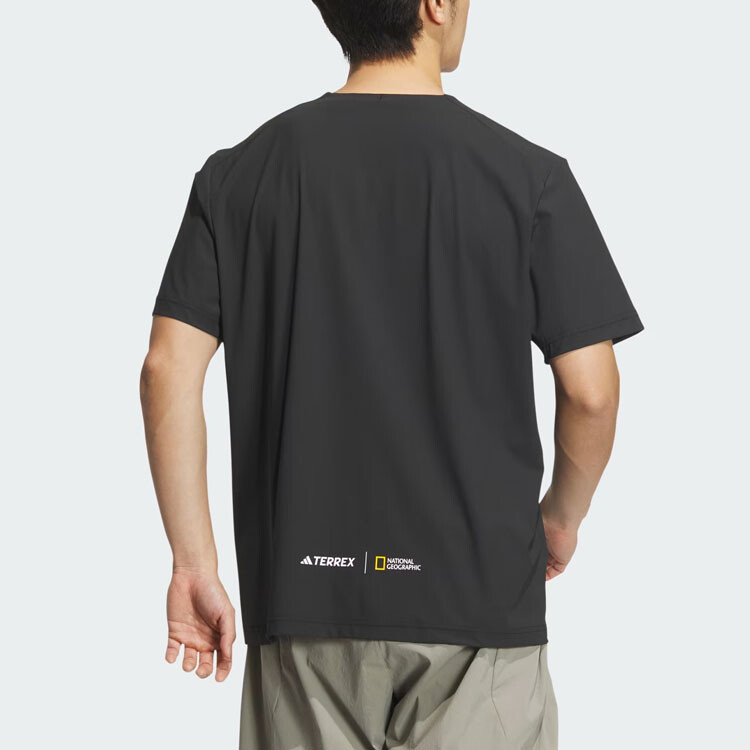 Футболка National Geographic Co-branded Section для мужчин, черная Adidas, черный — фото 3