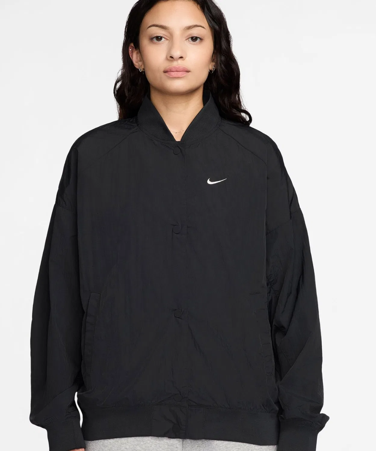 Женская куртка Nike Sportswear Hybrid Varsity Jacket, чёрная