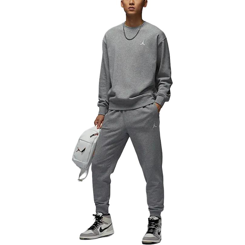 Бруклинская флисовая толстовка FW24 мужская Carbon Gray Jordan, серый — фото 4