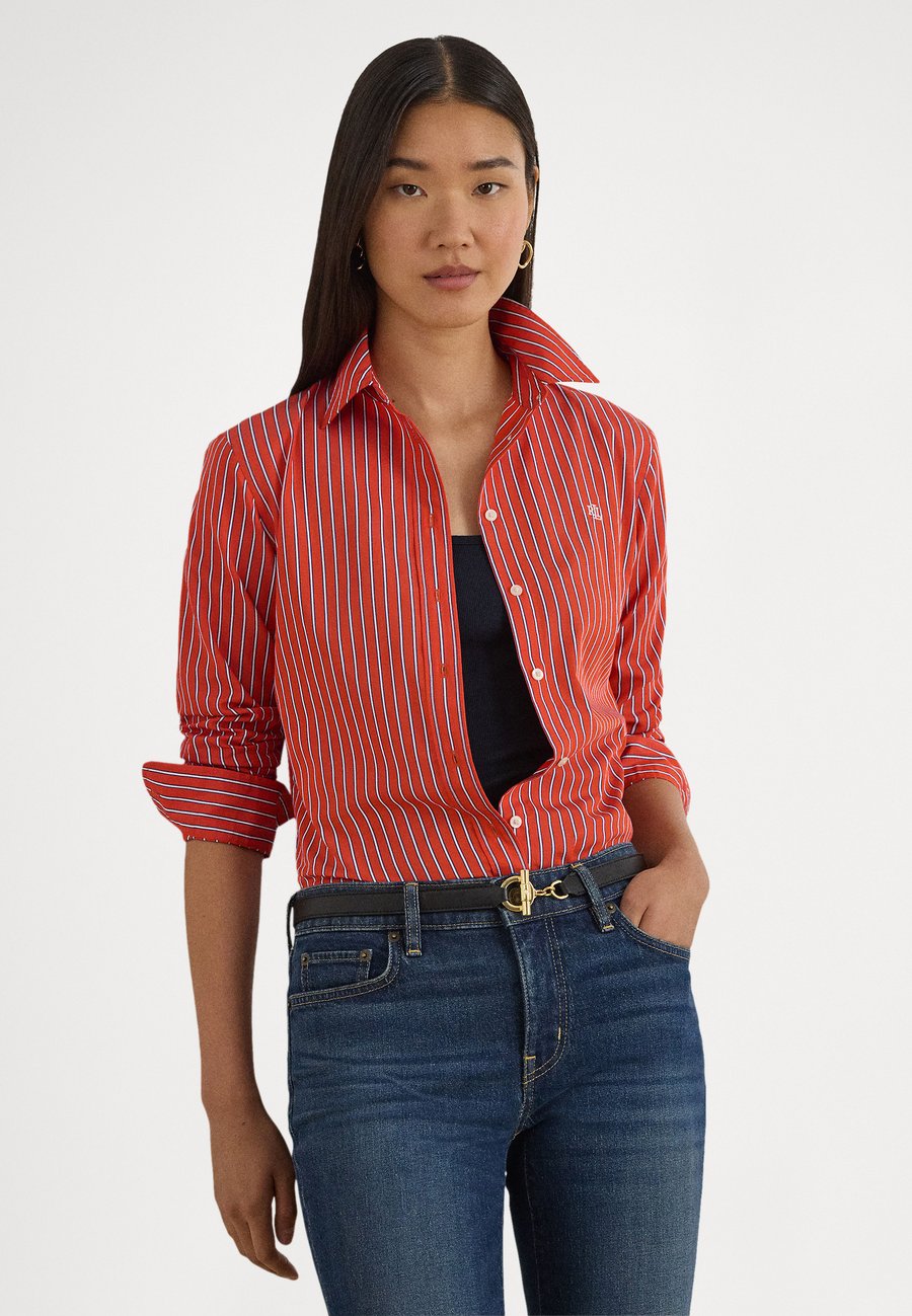 

Блуза Lauren Ralph Lauren CLASSIC FIT STRIPED BROADCLOTH SHIRT, Orange/Blue/White/Multi-Coloured