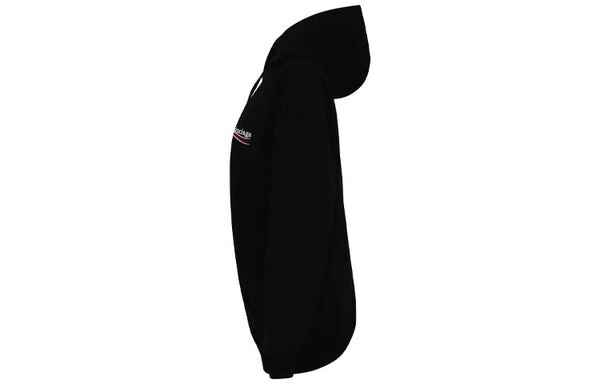 Толстовка political campaign medium fit hoodie 'black' Balenciaga, черный — фото 4