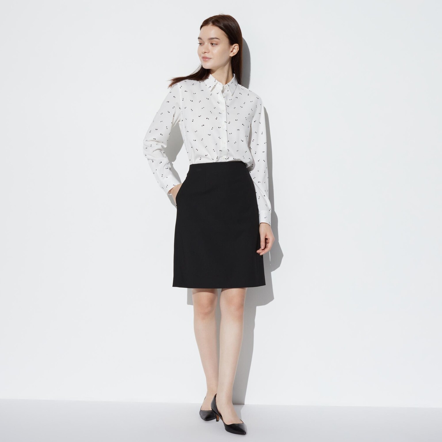

Юбка-стрейч Uniqlo, черный