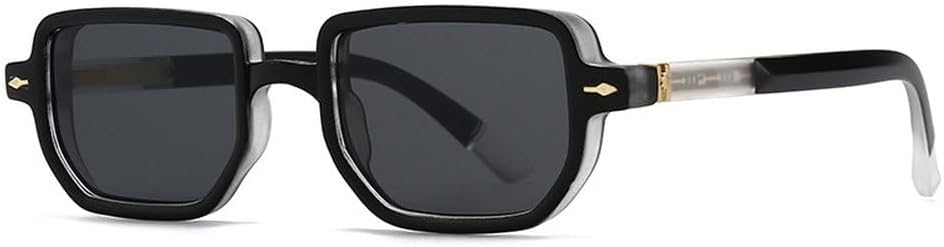 

Мужские солнцезащитные очки Retro Rivets Square с градиентным переходом цвета и защитой от УФ-излучения UV400, модные женские солнцезащитные очки SKFGNX, Black Grey Grey