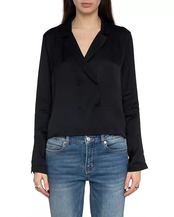 

Атласная блузка Tussi Zadig & Voltaire, черный