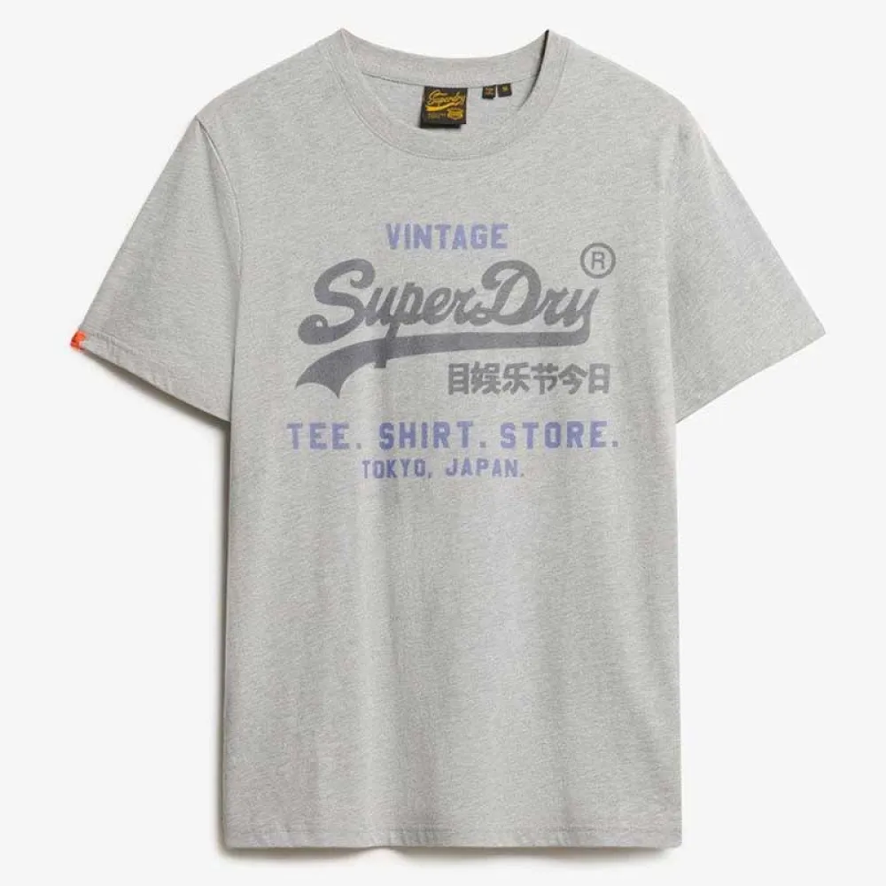 Футболка с коротким рукавом Superdry Vl Heritage Relaxed, серый — фото 3