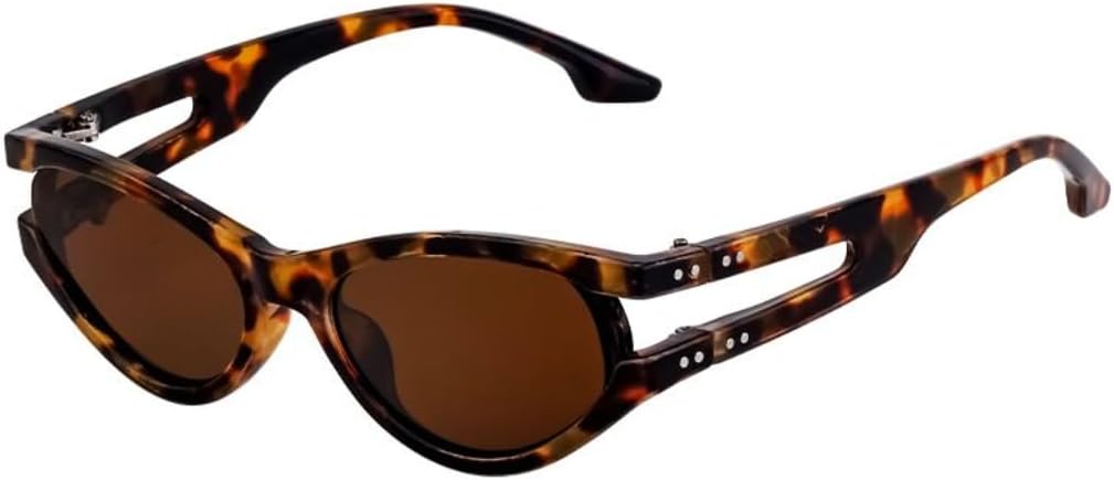 

Солнцезащитные очки «кошачий глаз» овальной формы для женщин и мужчин, роскошные солнцезащитные очки в стиле панк-ретро с защитой от УФ-излучения UV400 TOIPASTN, C3demi