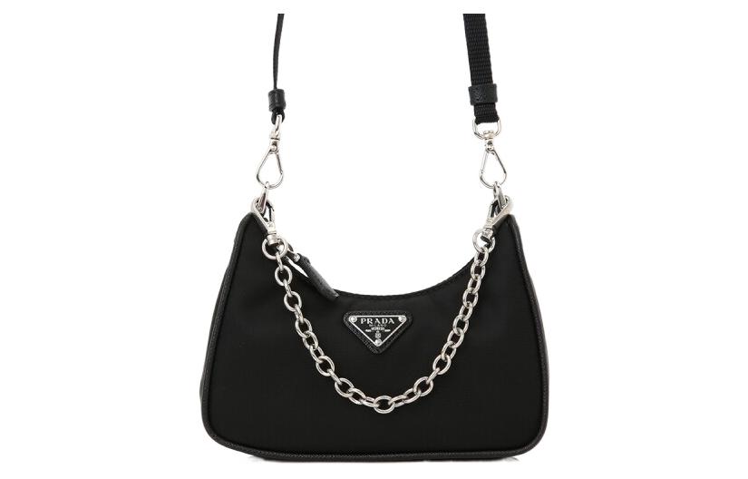 PRADA Сумка через плечо из нейлона с кожаными деталями — фото 3