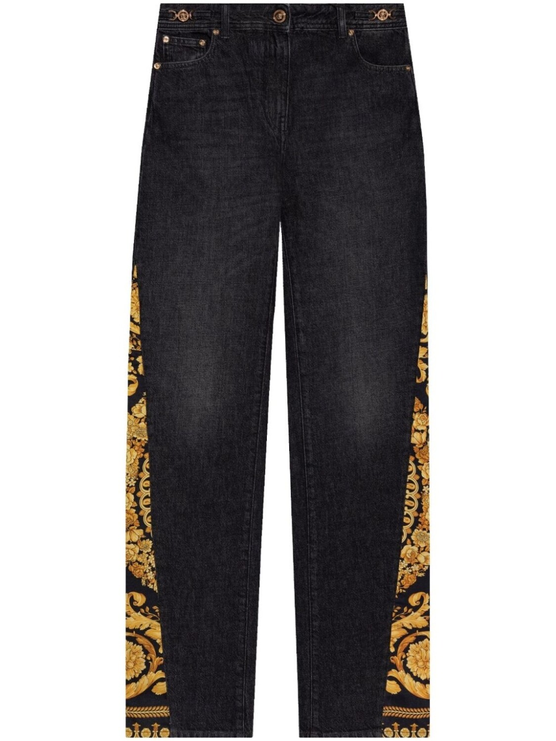 

Versace джинсы с панелью Barocco, черный