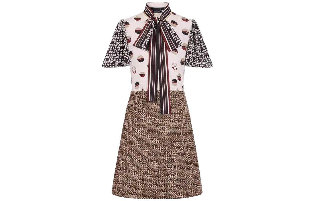 

Платье женское Louis Vuitton с короткими рукавами, коричневый / серый