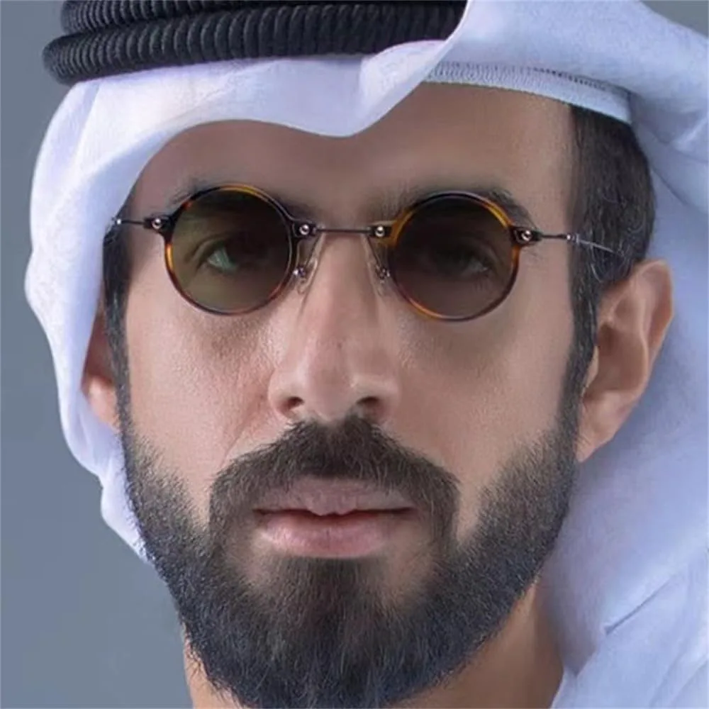 

Ретро-стимпанк, маленькие круглые мужские хип-хоп солнцезащитные очки, женские очки с прозрачными линзами цвета океана, защита от УФ-излучения UV400 MTZJH, Black Pink