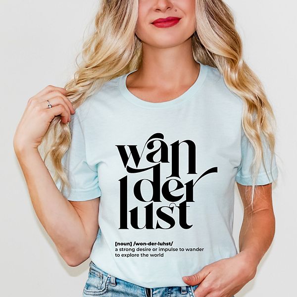 

Футболка с коротким рукавом Wanderlust definition Simply Sage Market, Ice Blue