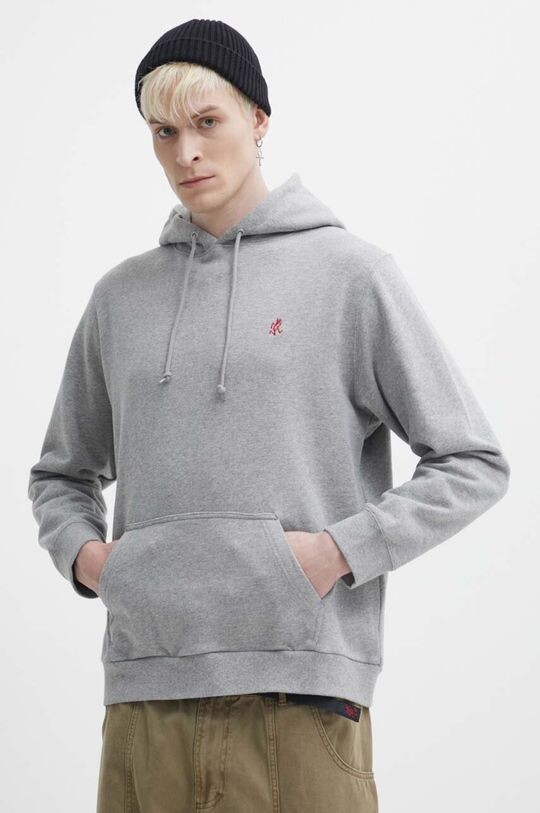 

One Point Hooded Sweatshirt хлопковая толстовка Gramicci, серый
