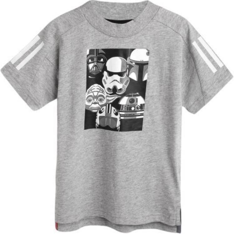 

Детская футболка Disney STAR WARS серо-черная для детей 3-7 лет Adidas