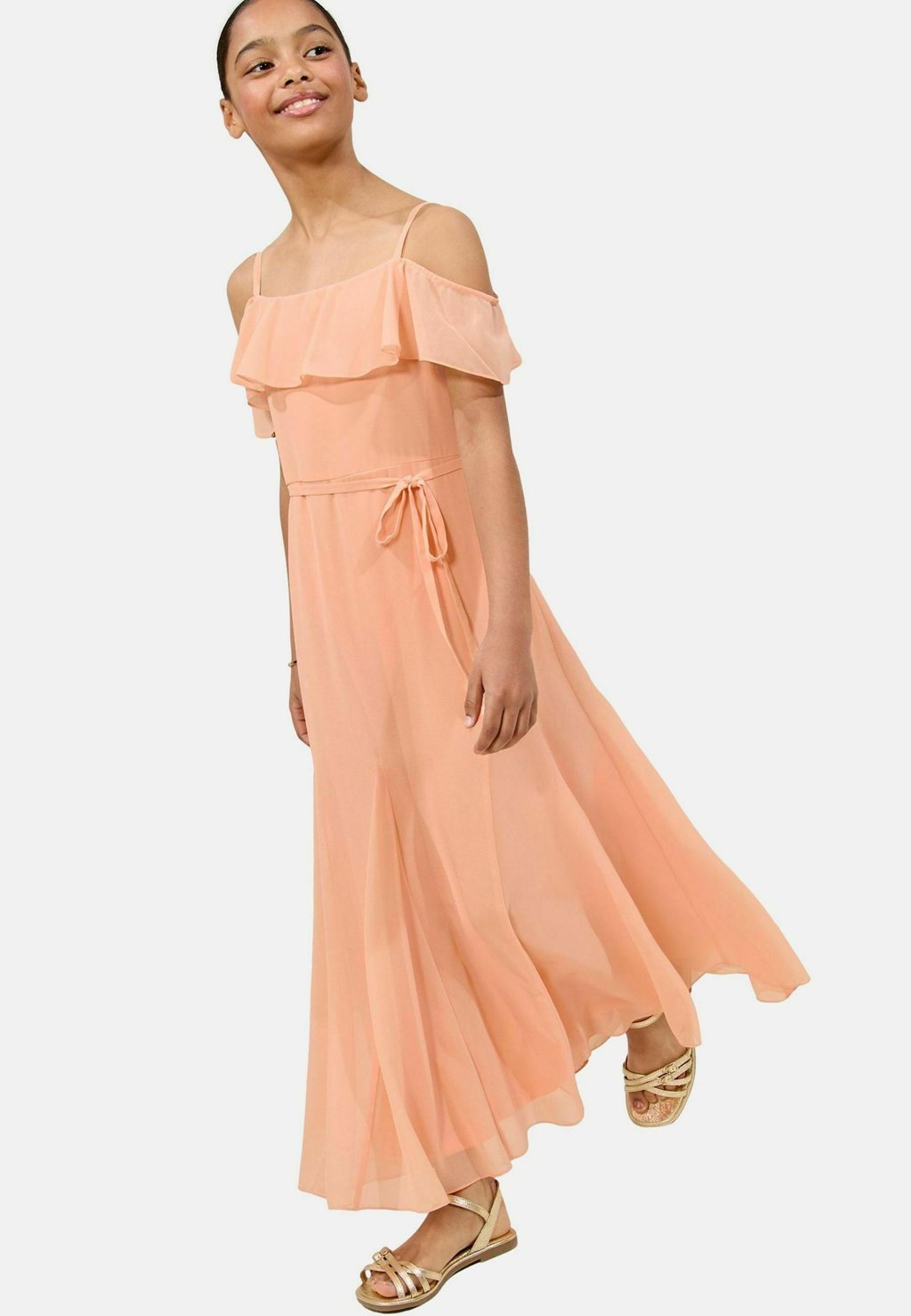 

Длинное платье REGULAR FIT COLD SHOULDER GODET Lipsy, оранжевый