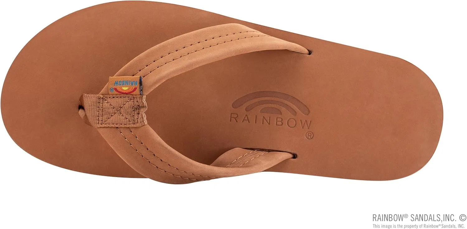 Сандалии с поддержкой стопы, из натуральной кожи, Rainbow, Tan/Blue Rainbow Sandals — фото 3