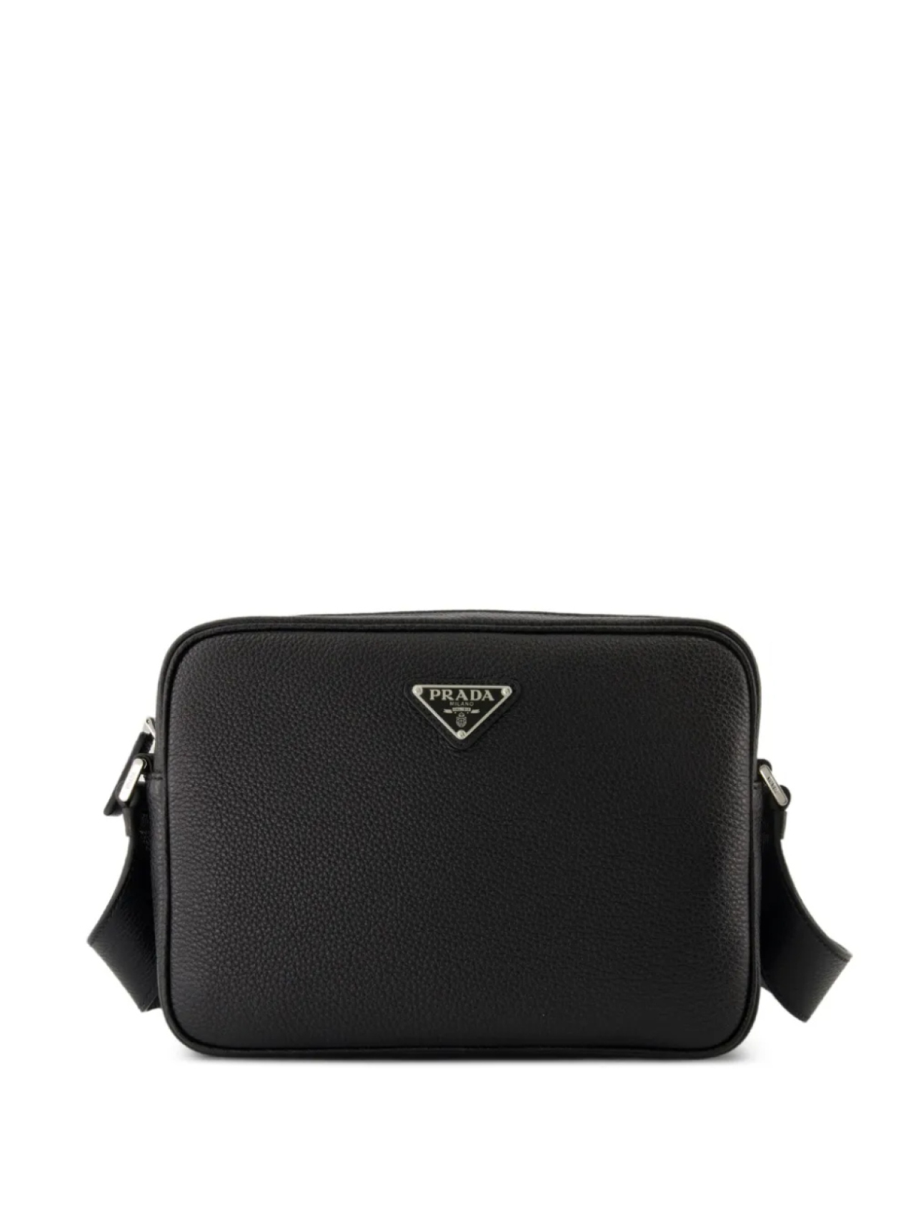 

Сумка через плечо из кожи с логотипом Prada, черный