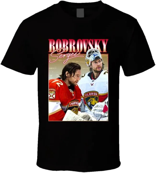 Футболка в стиле 90-х Sergei Bobrovsky Generic, черный