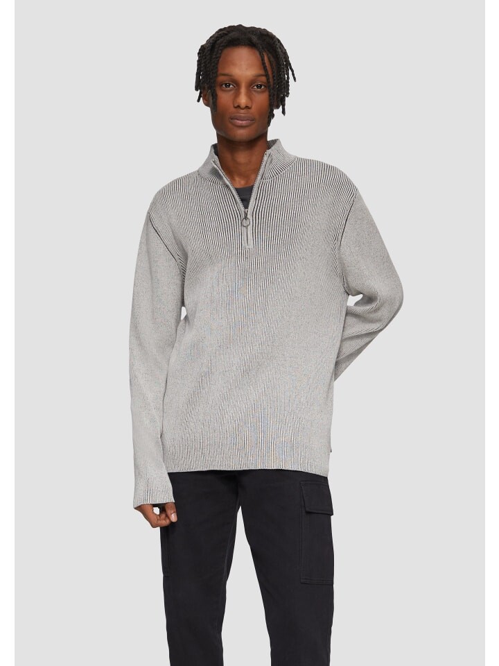 

Пуловер QS Strickpullover langarm, серый