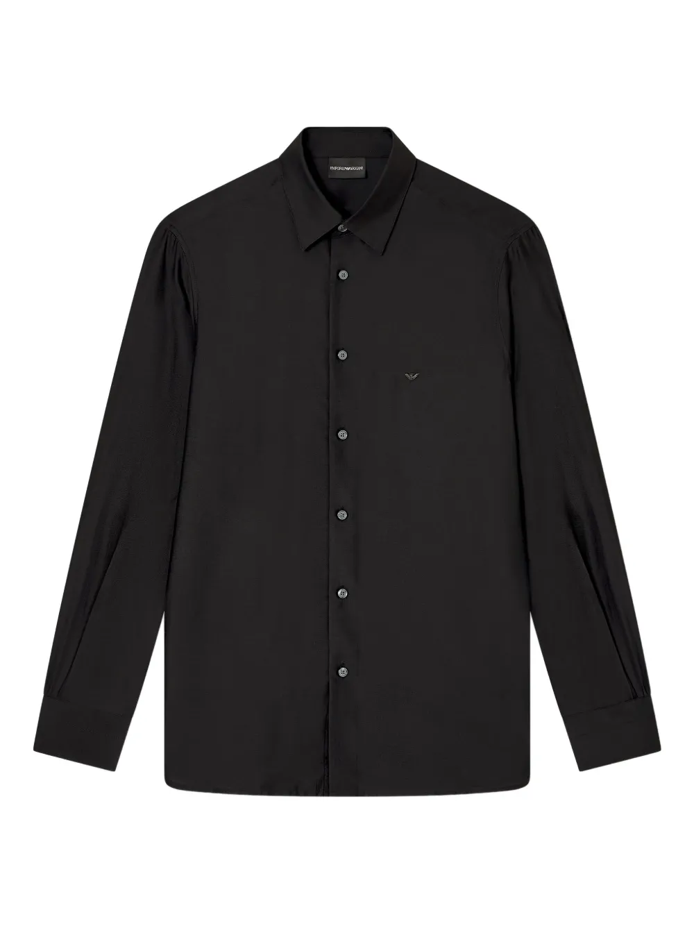 

Рубашка с нашивкой-логотипом EMPORIO ARMANI, черный