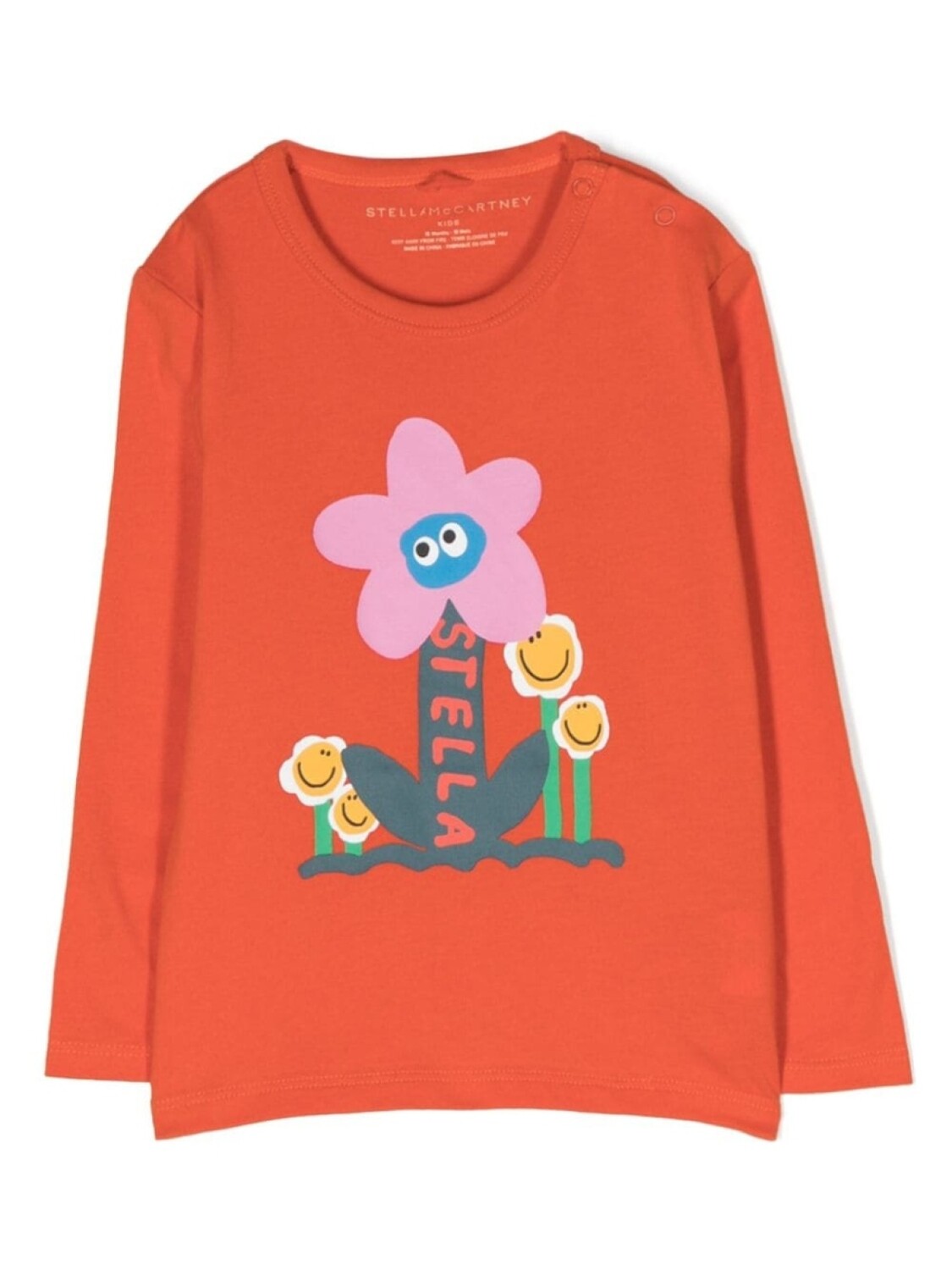 

Stella McCartney Kids футболка с длинными рукавами и цветочным принтом, оранжевый