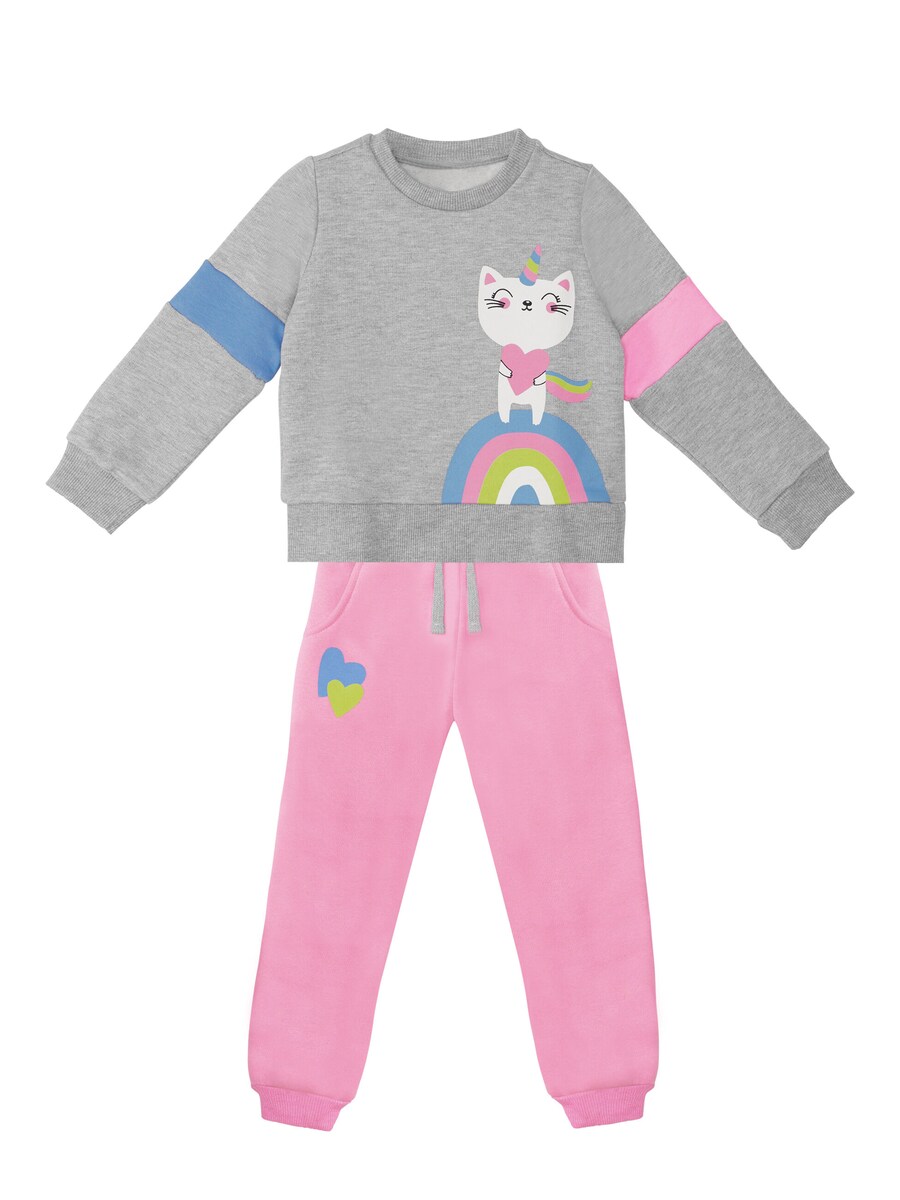 

Спортивный костюм Denokids Rainbow Cat, серый