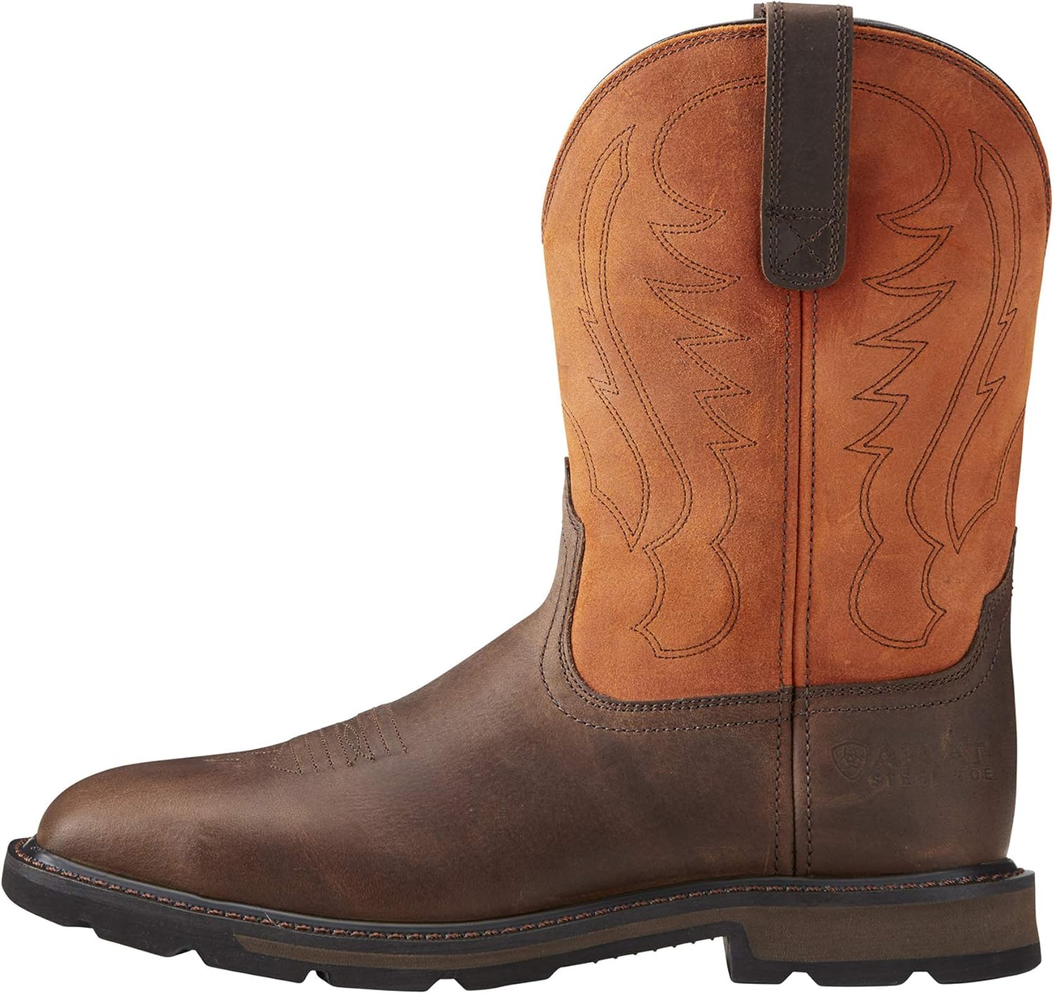 Мужские рабочие ботинки Ariat Groundbreaker с широким квадратным носком и стальным подноском, коричневый — фото 3