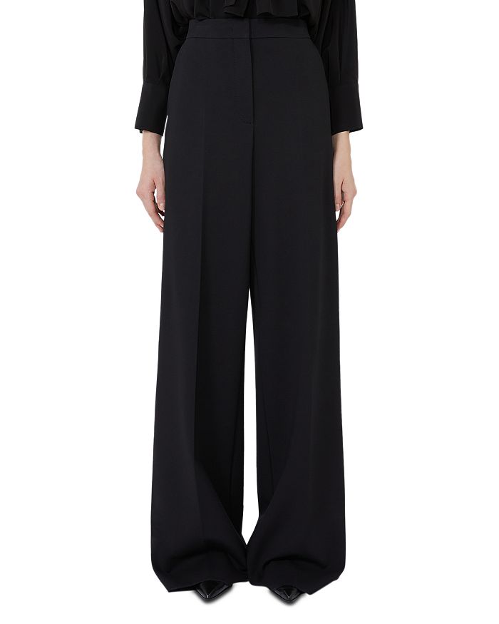 

Джерси брюки с широкими штанинами Max Mara, черный