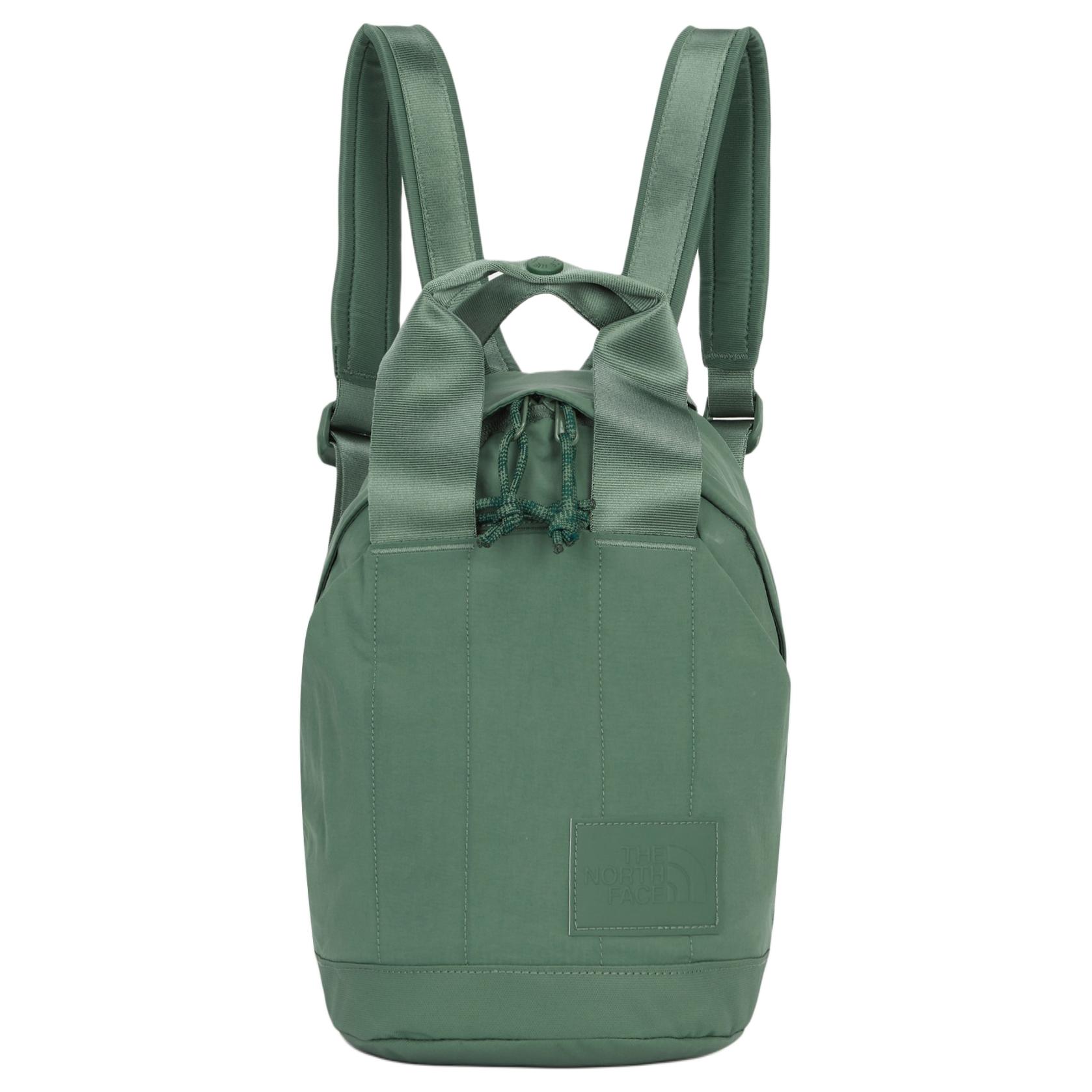 

THE NORTH FACE Сплошной цвет винтажная текстура тканевый рюкзак Unisex Green