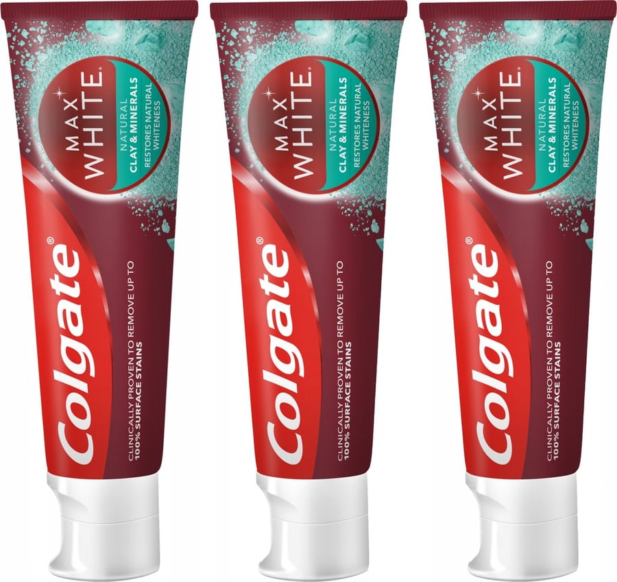 

3x COLGATE MaxWhite Clay & Minerals Зубная паста 75 мл