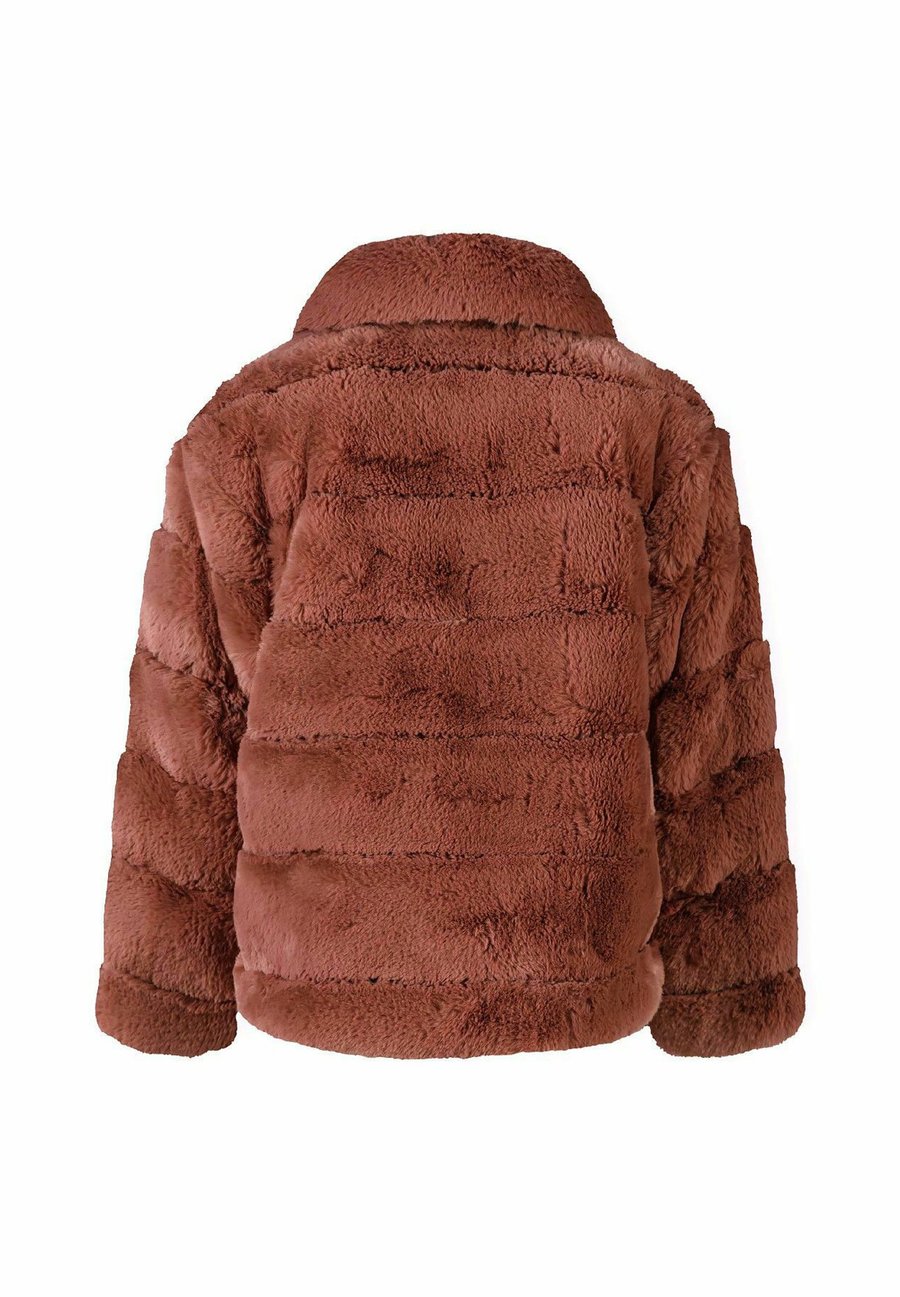 Зимняя куртка MINOTI SOFT FAUX FUR WITH COLLAR, Bronze — фото 3