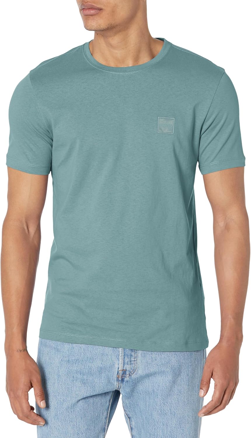 

Мужская футболка BOSS с тональной тканой нашивкой-логотипом, Goblin Green, Зеленый, Мужская футболка BOSS с тональной тканой нашивкой-логотипом, Goblin Green